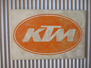 ビンテージサイン木製看板 KTM MOTORCYCLE検）アドバタイジング企業販促ガレージカスタムDUCATIHUSQVARNAHARLEYDAVIDSON40s50s60s