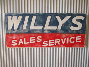  Vintage autograph wooden signboard inspection )WILLYS JEEP Jeep Wrangler garage custom Ad ba Thai Gin g Cafe FORD Mustang USA40s50s60s70s