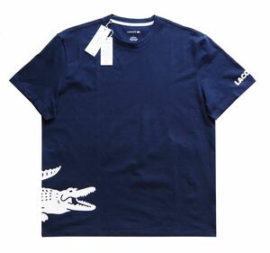 新品未着用　ラコステ正規品　日本XLサイズ前後（US L)　半袖Tシャツ　ネイビー　ロンT重ね着にも　テニスやスポーツ観戦