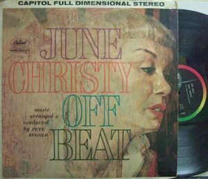 ３枚で送料無料【米Capitol】June Christy/Off Beat (Bud Shank, Bob Cooper, Frank Rosolino, etc) 