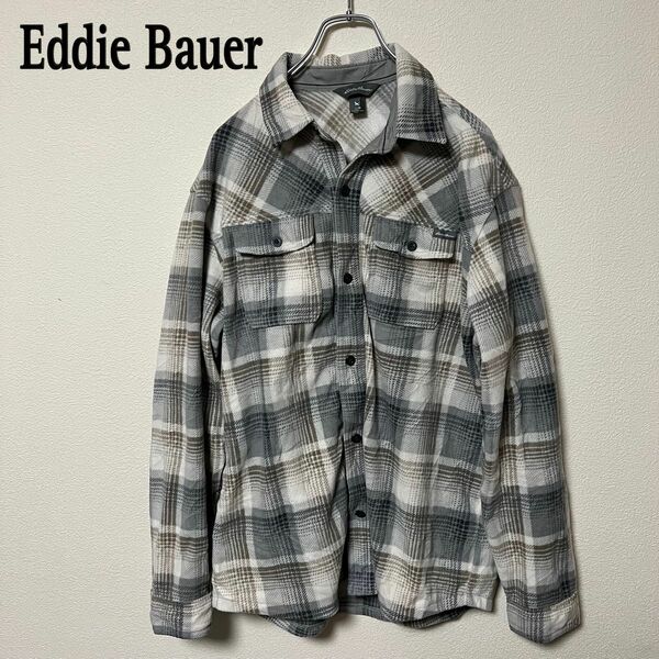 Eddie Bauer エディバウアー フランネル シャツ フリース チェックシャツ 長袖