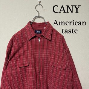 CANY American taste シャツ チェック ジップアップ ジップシャツ レッド ヴィンテージ