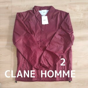 クラネオム CLANE HOMME コーチジャケット LIMITED COACH JACKET 2nd ナイロン 2 Mサイズ ボルドー 赤 メンズ マウンテンパーカー