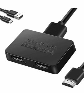 ●送料無料● 分配器 1入力2出力4K 60Hz安定版2画面同時出力 スプリッター HDMI