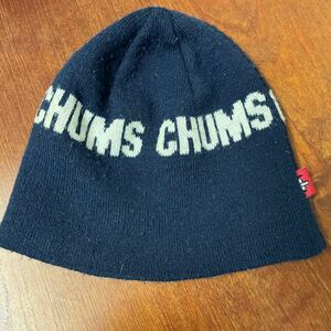 CHUMS チャムス　ニット帽 ビーニー ニットキャップ サイズ　フリー　ネイビー