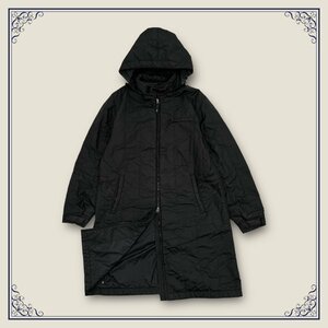 ARMANI JEANS アルマーニ ジーンズ 中綿入り ナイロンコート ジャケット フード付き ダウン ブラック 黒 系/メンズ USA 32 正規品