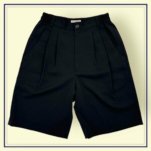 ゴルフ◆MU SPORTS ミエコウエサコ ツータック キュロット ハーフパンツ ショートパンツ ( 42 ) / 黒 ブラック レディース 日本製