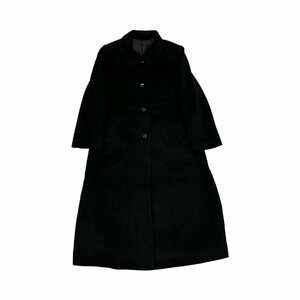 カシミヤ100%◆カシミヤウール ステンカラーコート ロングコート Fサイズ フリーサイズ/ブラック 黒/レディース