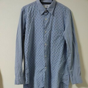 美品COMME des GARCONS SHIRTドット柄 長袖 シャツ CDGSHIRTHOMMEPLUSPLAY コム・デ・ギャルソン S 柄シャツ フランス製 Brooks Brothersの画像1