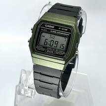 新品 CASIO F-91W グリーン クォーツクロノグラフ_画像3