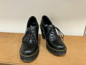 12669 良品 Dr.Martens ドクターマーチン SALOME サロメ レースアップ ブーツ パンプス シューズ ヒール 黒 ブラック UK5 EU38 US7