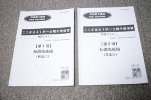 2021年　司法書士　ここが出る！択一出題予想演習　解説テキスト　民法　2冊セット　伊藤塾