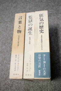 ミシェル・フーコー　狂気の歴史　監獄の誕生　言葉と物　3冊セット