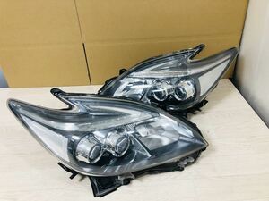 クリーニング済 破損無 LED トヨタ 後期 30 プリウス 純正 LED ヘッドライト 左右 ヘッドランプ ライト 47-49 刻印サ ZVW30 管2300386