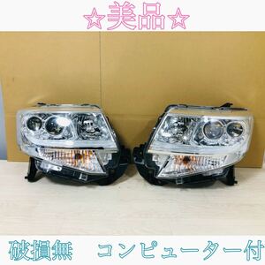 クリーニング済 美品 破損無 タントカスタム LA600S LA610S LED ヘッドライト 左右セット タント ダイハツ メッキ 純正 刻印11 100-51392 