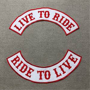 LIVE TO RIDE RIDE TO LIVE ビンテージワッペン ハーレーダビッドソン BUCO