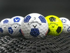 [J0F-13C] Callaway CHROME SOFT Truvis 2018年モデル カラー混合 30球 シェブ キャロウェイ クロムソフト ロストボール