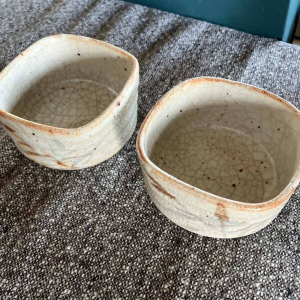 美濃焼 志野焼 山保窯 土岐 器 煮物椀 丼 陶器 食器 古玩