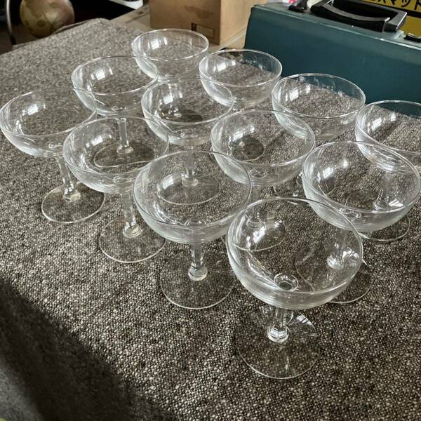 佐々木硝子　ガラス　シャンパングラス　12客　ブランデーグラス ワイングラス