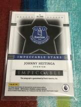 36/49 ジョニーハイティンハ PANINI IMPECCABLE SOCCER STARS EVERTON JOHNY HEITINGA 直筆サイン エヴァートン_画像2