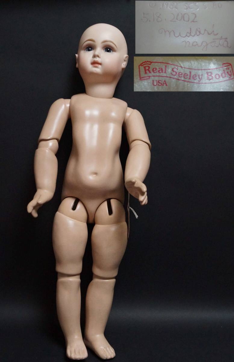 閑】ビスクドール可愛らしい女の子人形 Seeley社製ボディー (Real 