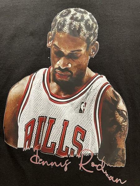 【未使用品】 NBA RODMAN デニス・ロッドマン Tシャツ ユニフォーム　ブラック　美品　XL　コットン　綿　シカゴ・ブルズ　ジョーダン