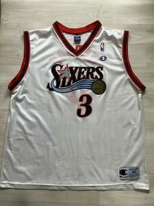 NBA SIXERS IVERSON #3 アレン・アイバーソン　セブンティ・シクサーズ 76ers Champion チャンピオン ヴィンテージ ユニフォーム シャツ