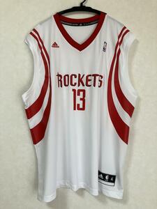 【美品】 NBA ROCKETS ジェームズ・ハーデン HARDEN #13 ヒューストン・ロケッツ adidas アディダス ユニフォーム ジャージ バスケ XL