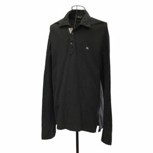 BURBERRY BLACK LABEL バーバリーブラックレーベル 長袖ポロシャツ 綿100% 鹿の子 長袖シャツ 3 L 