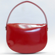 美品ETROエトロ ミニハンドバッグ パテントレザー 赤 イタリア製 良品 正規品_画像3