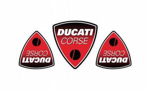 ≪即納 送料無料≫ ドゥカティ コルセ Ducati Corse 3枚セット ステッカー シール