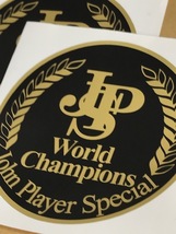 ≪即納 送料無料≫ John Player Special World Champions JPS ジョンプレイヤー ワールド チャンピオン 102mm 2枚セット ステッカー シール_画像2