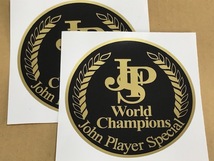 ≪即納 送料無料≫ John Player Special World Champions JPS ジョンプレイヤー ワールド チャンピオン 102mm 2枚セット ステッカー シール_画像1