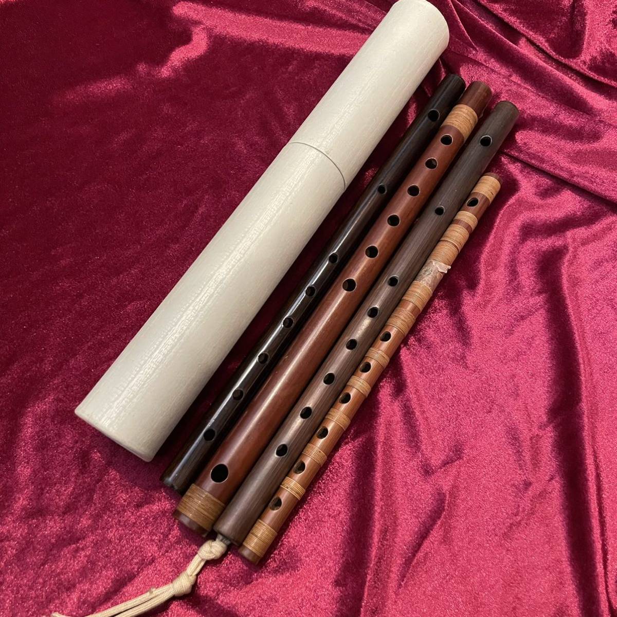 大日本竹道学館 尺八 長さ 55.5cm 竹製 和楽器 縦笛 竹笛 古美術 工芸