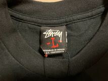 送料無料 未使用 タグ付 STUSSY X Josh Cheuse Tシャツ　サイズL リアムギャラガー ステューシー　ブラック　黒　オアシスフォト_画像8