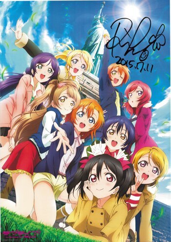 Love Live! Iida Riho autographed poster # illustration painting reproduction original, Comics, Anime Goods, sign, Autograph