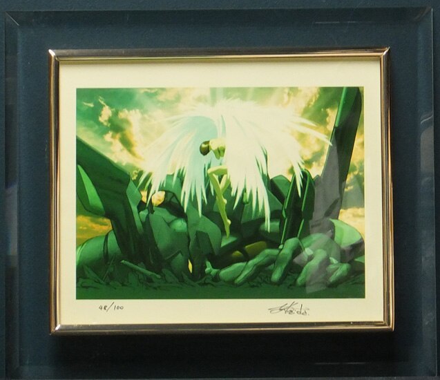 Yuji Kaida a dédicacé l’illustration de sortie CG Neon Genesis Evangelion/Angel ♯ Illustration Peinture Reproduction Original Art, des bandes dessinées, produits d'anime, signe, Peinture dessinée à la main