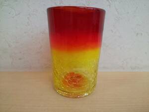 49826◆グラス コップ ガラス タンブラー オレンジ