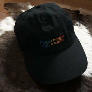 国内正規品 新品 WIND AND SEA(ウィンダンシー) 刺繍ロゴ ベースボールキャップ/帽子（フリーサイズ）BLACK/黒