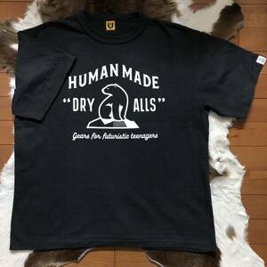 HUMAN MADE（ヒューマンメイド）DRY ALLS スラブ天竺 ヴィンテージ半袖ポケットTシャツ（ブラック）サイズXL 検索NIGO、APE