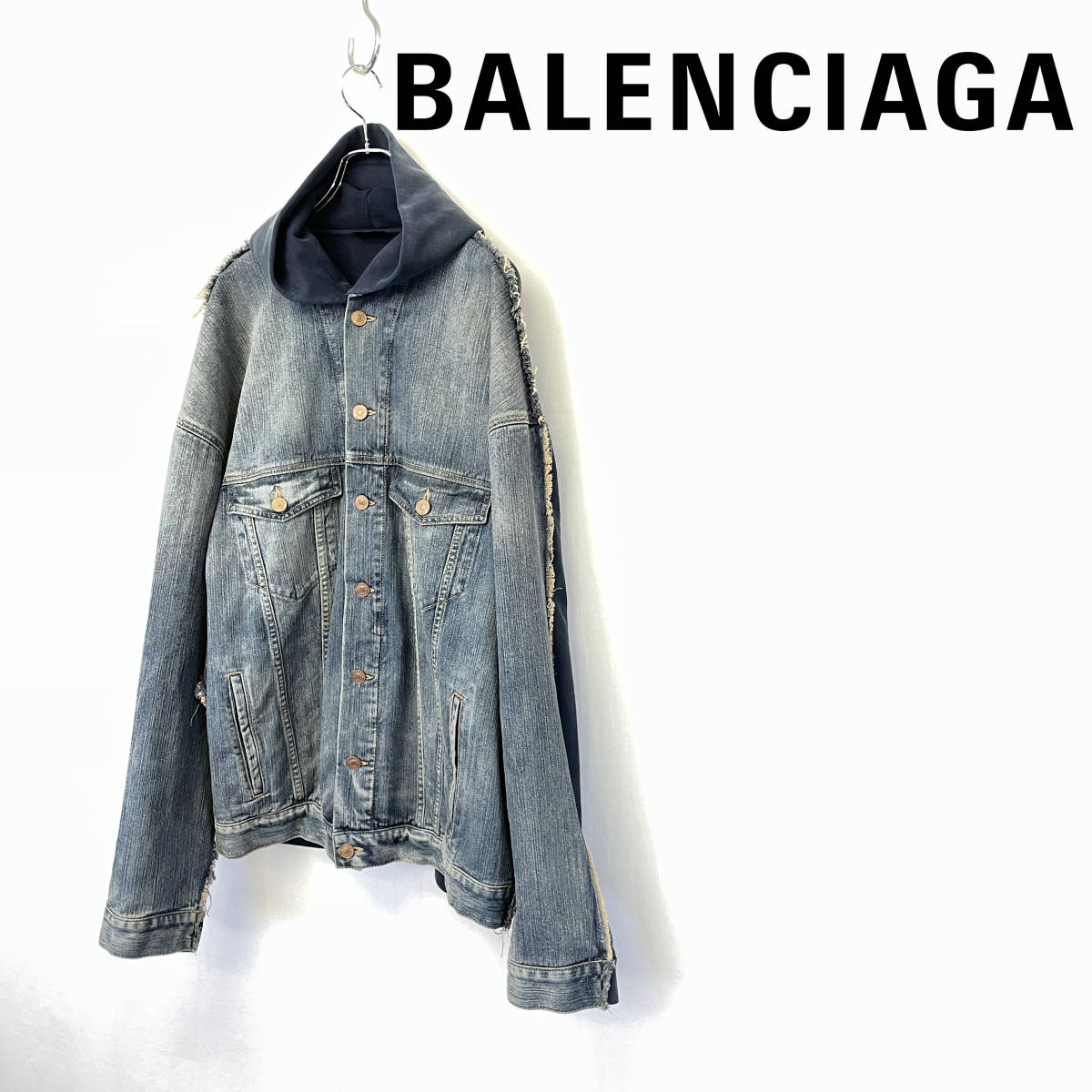 2022特集 ブルー - S サイズ34 Gジャン BALENCIAGA バレンシアガ