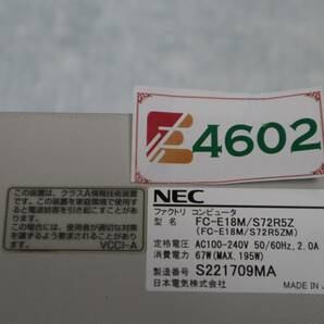 E4602 Y NEC 産業用PC★外観良品 NEC FC98-NX FC-E18M Intel Celeron M 1.86GHz 2GB★ストレージ/OS無★BIOS確認済の画像10