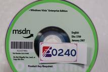 E0240 K L Windows Vista Enterprise Edition ライセンスキーあり_画像4