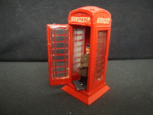 Corgi Telephone Box ＆Jentreman　（６０年代絶版品）プラ製キット　電話ボックスと紳士