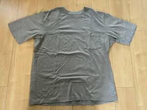 Uniqlo uniqlo erem eck neck t -hish pocket с карманом Новый XL Grey рукав T -Fore T -Fish