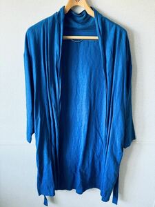 Алан судебный суд Haori Gaun Linen Blue Shop Court Designer Long Cardigan Мужчины и женщинами, находящиеся