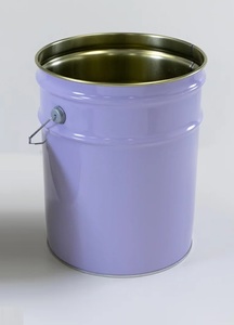 ペール缶 20L 白 空き缶　空缶 ブリキバケツ 塗装 左官 モルタル練り 水缶 鉢 保存容器 20リットル（ふたなし）