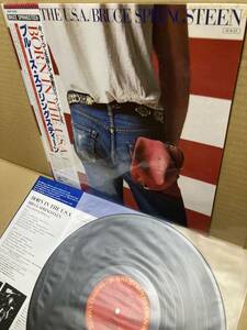 PROMO！美盤LP帯付！Bruce Springsteen / Born in The USA CBS/Sony 28AP 2850 見本盤 プロモ U.S.A. SAMPLE 1984 JAPAN 1ST PRESS OBI NM