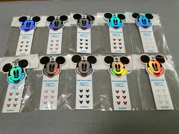 【Disney】ミッキーマウスのワンタッチポイント5色（2パッケージずつ）未使用品