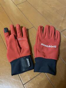 中古 montbell ウィンドストッパートレッキンググローブ レディースM